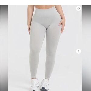 Oner Active Effortless Seamless Leggings Light Grey Marl Small Regular Length